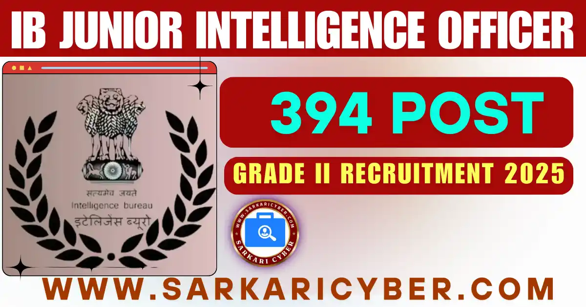 IB Junior Intelligence Officer Grade II Recruitment 2025