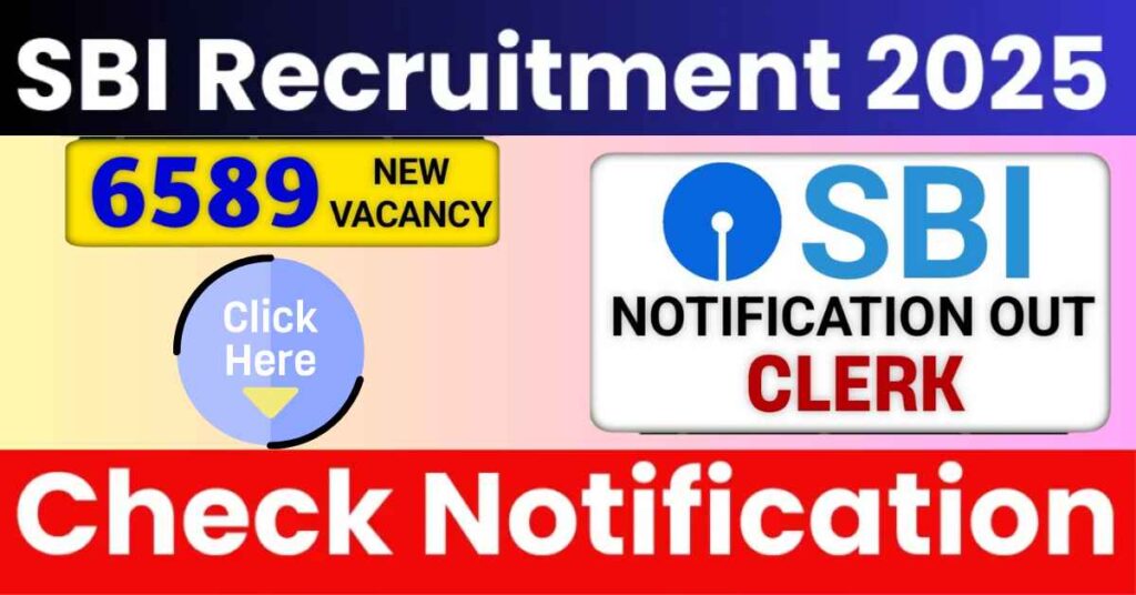 SBI Clerk Notification 2025