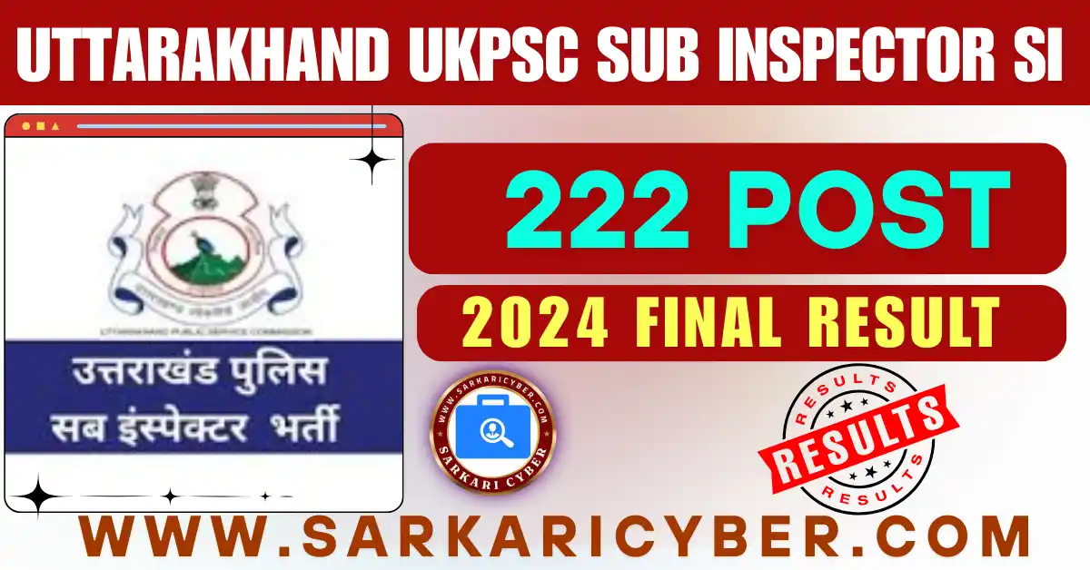 Uttarakhand UKPSC Sub Inspector