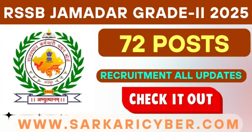 RSSB Jamadar Grade-II 2025