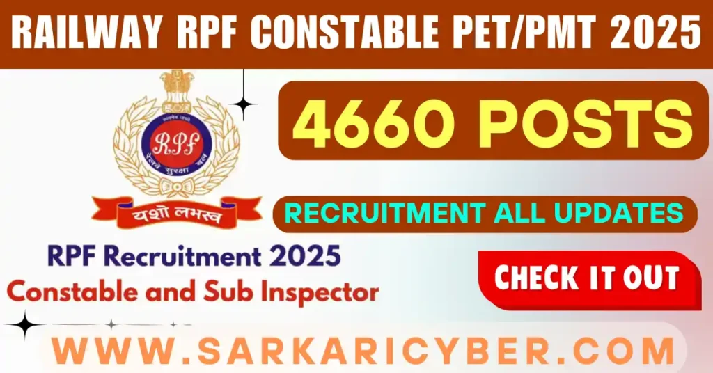Railway RPF Constable PET/PMT 2025