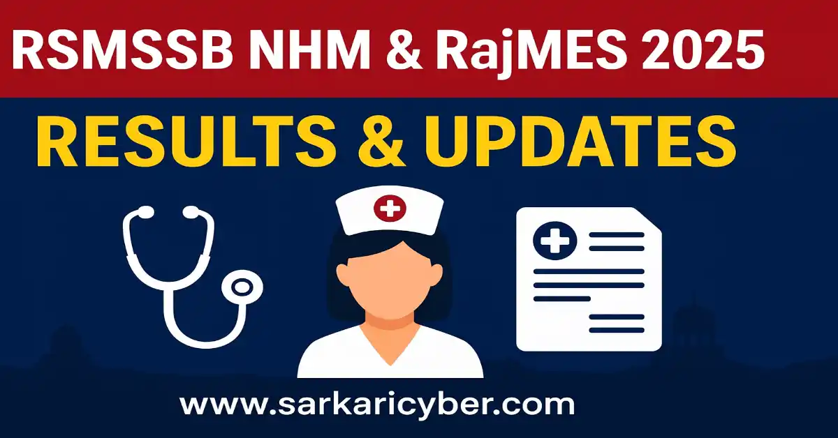 Rajasthan NHM Various Post Result 2025