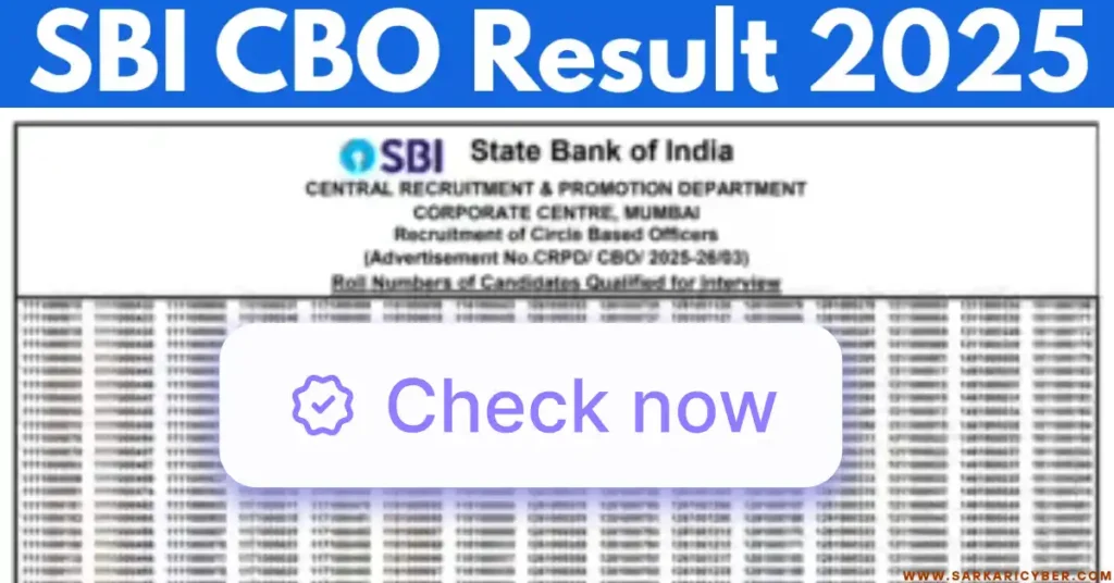 SBI Circle Based Officer/CBO 2025