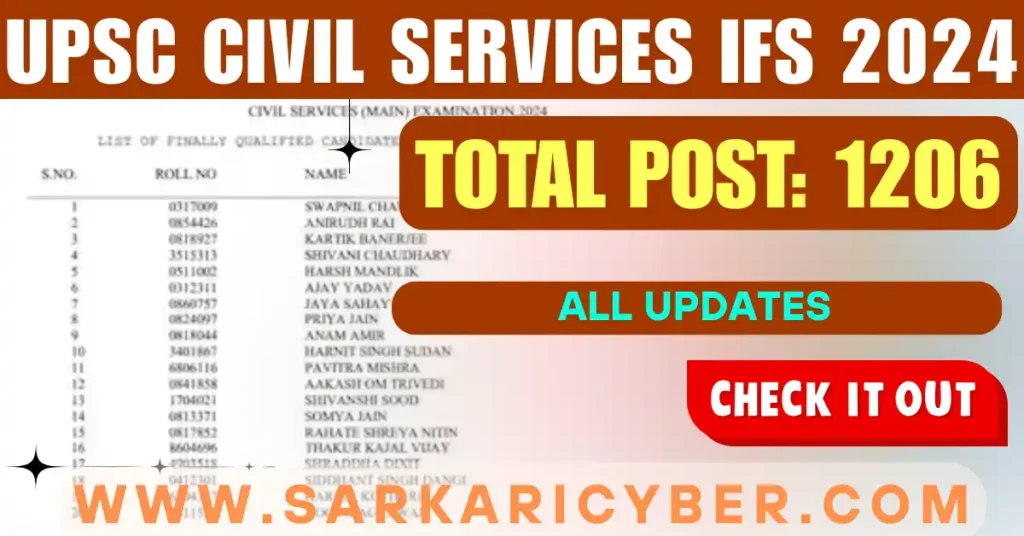 UPSC Civil Services IFS 2024