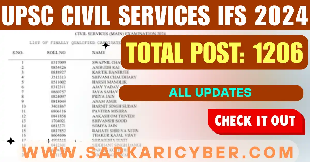 UPSC Civil Services IFS 2024