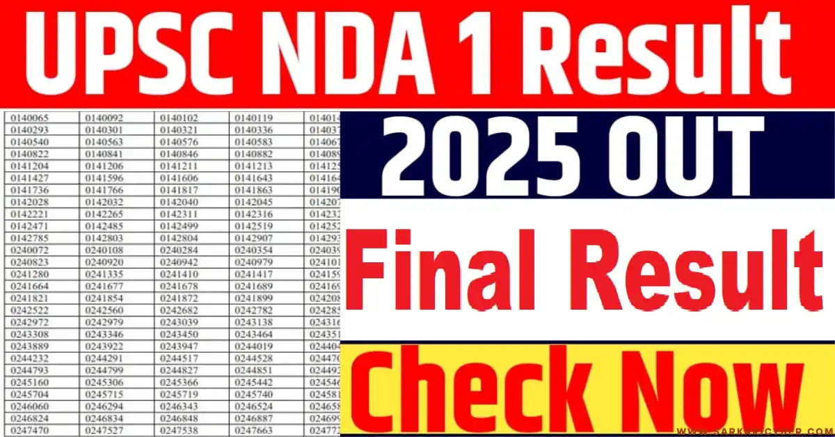 UPSC NDA I Final Result 2025