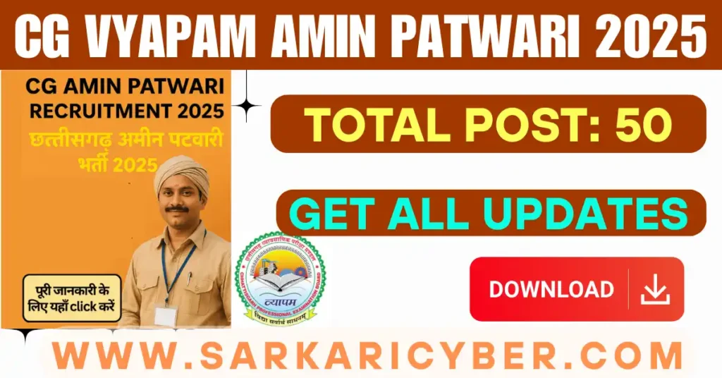 CG Vyapam Amin Patwari 2025