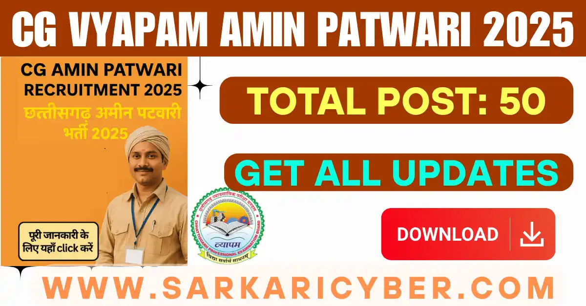 CG Vyapam Amin Patwari 2025