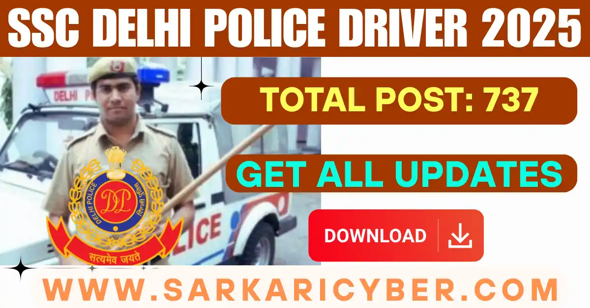 SSC Delhi Police Driver 2025