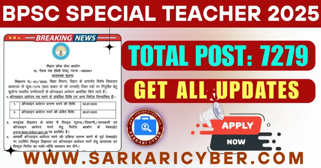 BPSC Special Teacher 2025