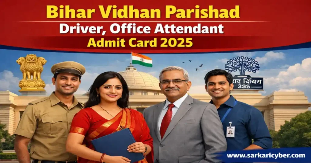 Bihar Vidhan Parishad Driver, Office Attendant 2025