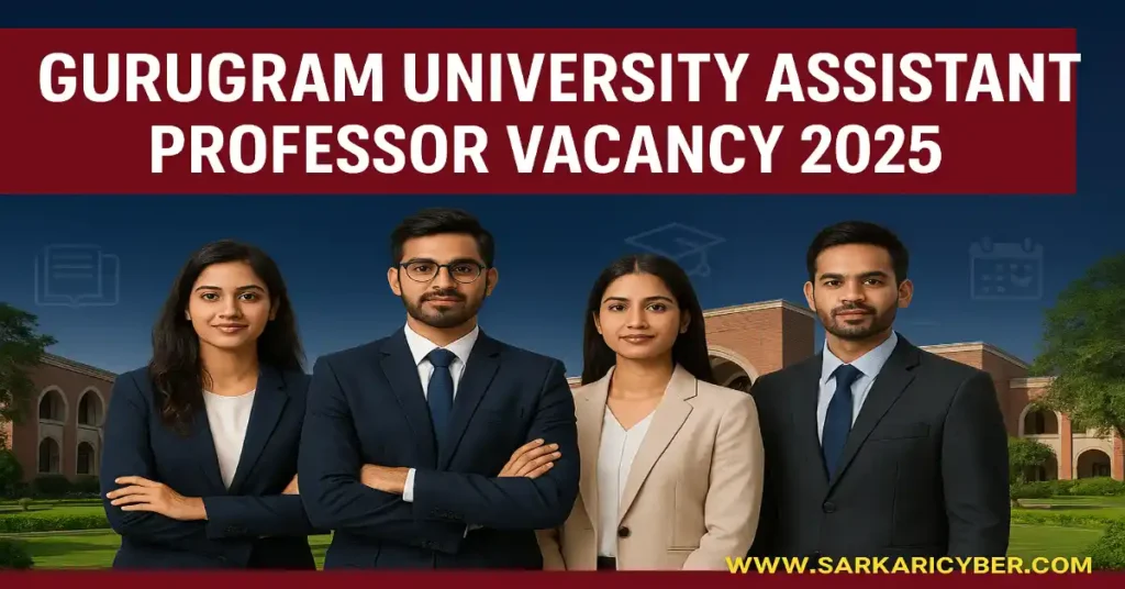 Gurugram University Assistant Professor 2025 Recruitment