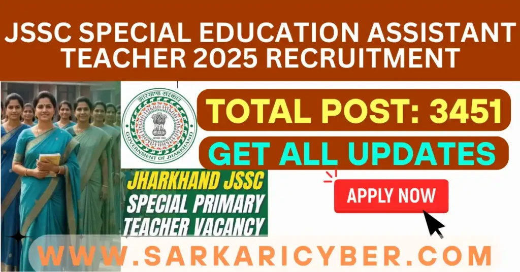 JSSC Special Education Assistant Teacher 2025 Recruitment