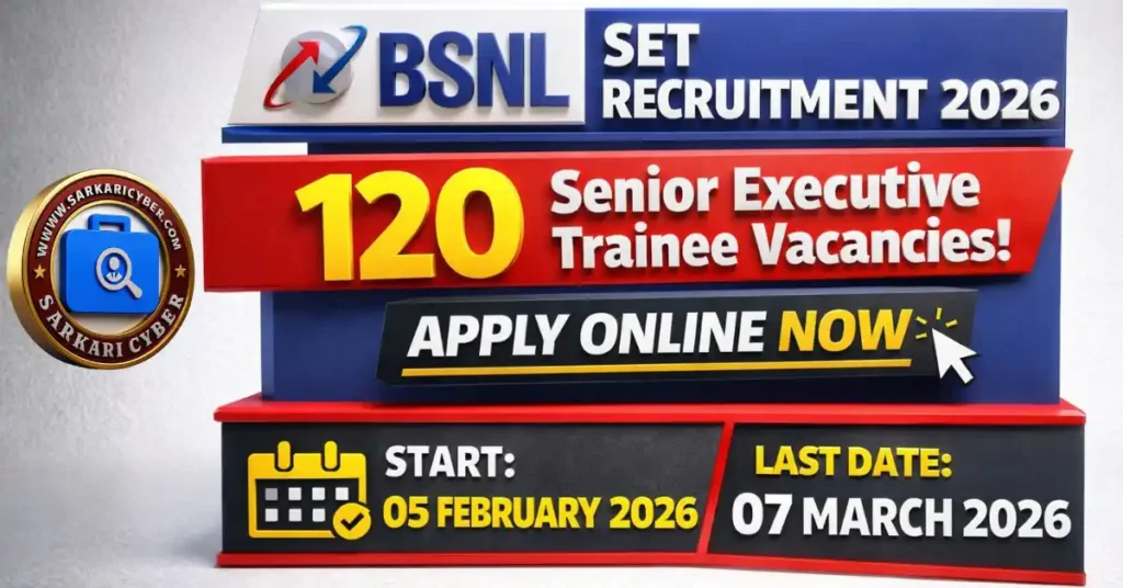 BSNL Senior Executive Trainee (SET) 2026