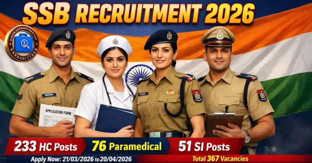 SSB Head Constable, Paramedical Staff, Sub-Inspector & Assistant Sub-Inspector Posts 2026 Recruitment