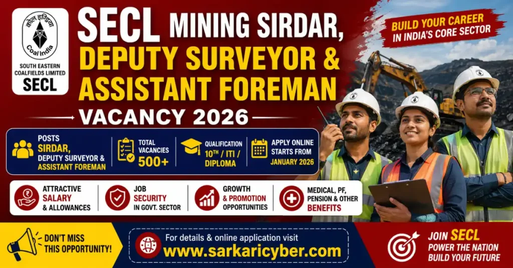 SECL Various Posts 2026