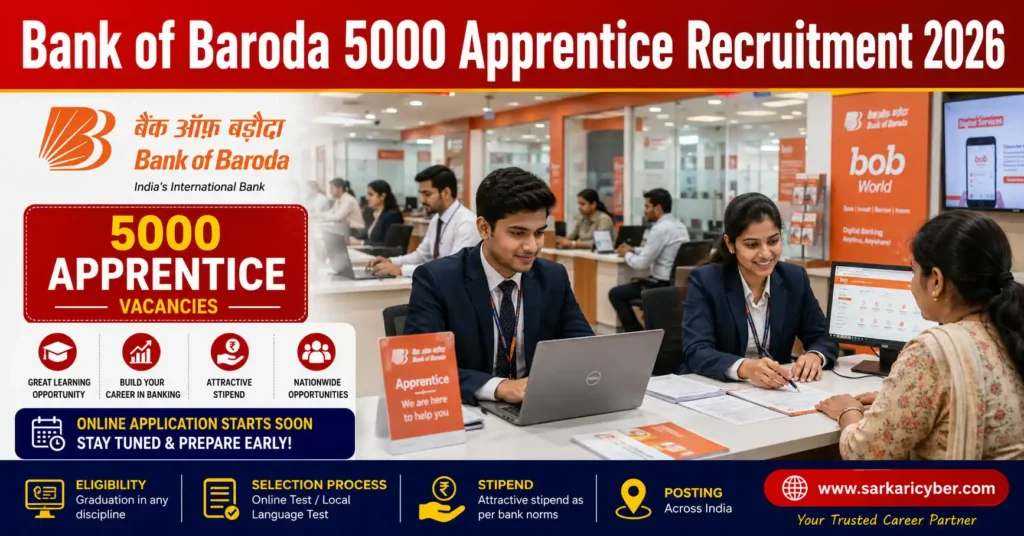 Bank of Baroda Apprentice Recruitment 2026