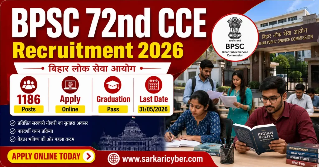 Bihar BPSC Integrated 72nd Combined (Preliminary) Competitive Exam 2026