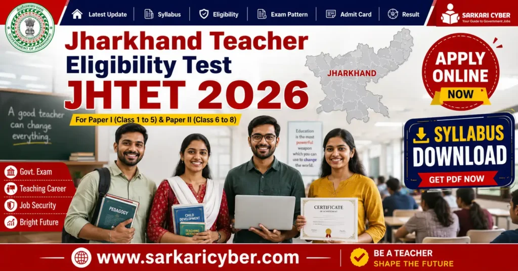 Jharkhand Teacher Eligibility Test JHTET Online Form 2026