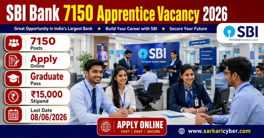 SBI Bank Apprentice Vacancy Online Form 2026