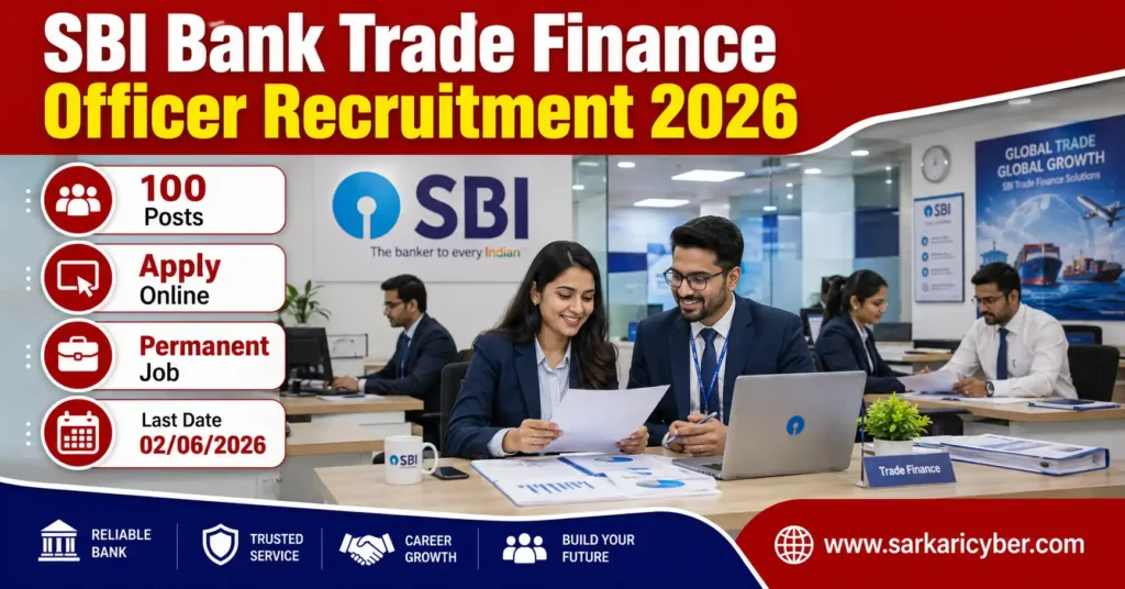 SBI Bank Trade Finance Officer Online Form 2026