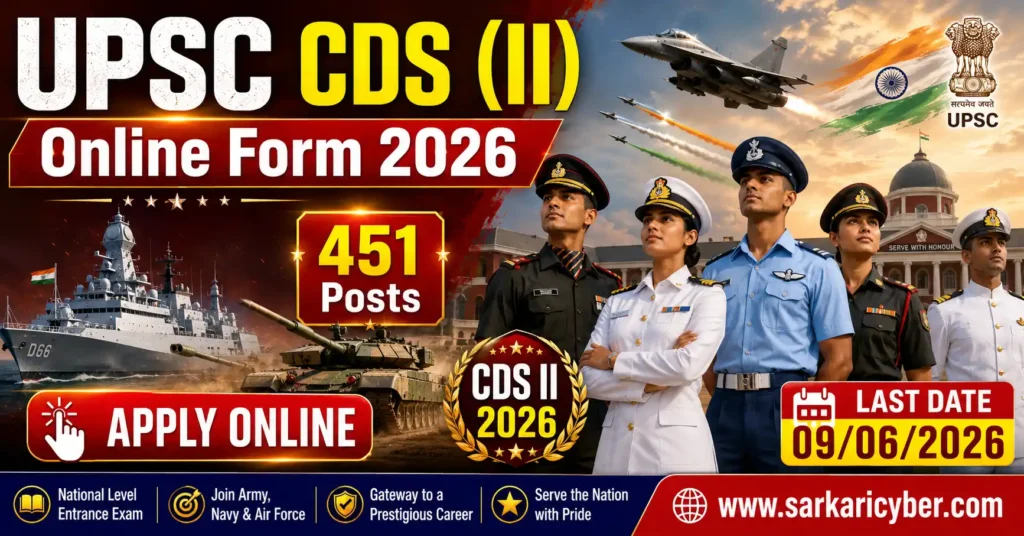 UPSC CDS II Online Form 2026