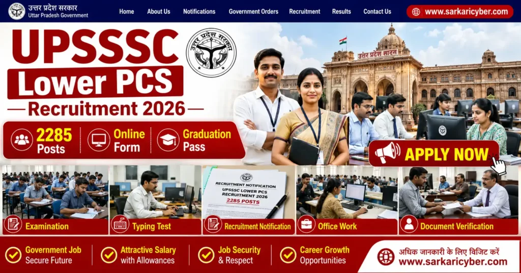 UPSSSC Lower PCS Recruitment 2026