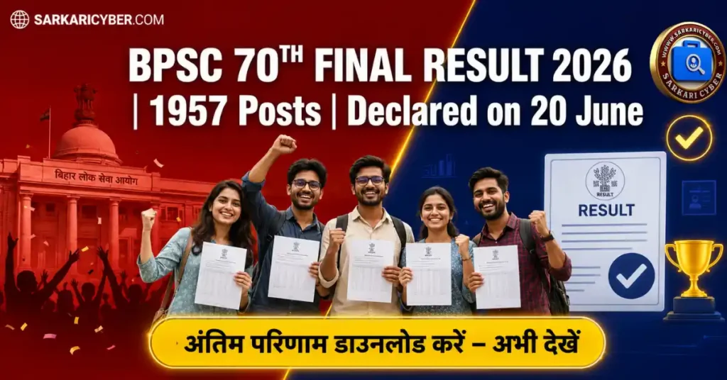 BPSC 70th Civil Services Final Result Out