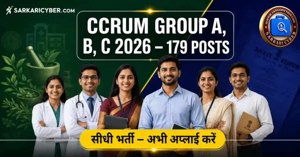 CCRUM Group A, B, C Posts Online Form 2026